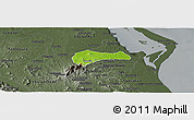 Physical Panoramic Map of Tantima, darken, semi-desaturated