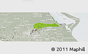 Physical Panoramic Map of Tantima, lighten, semi-desaturated
