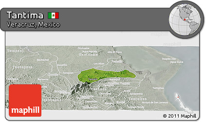 Satellite Panoramic Map of Tantima, lighten, semi-desaturated