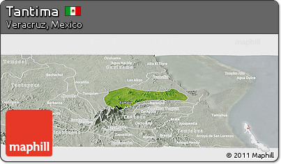 Satellite Panoramic Map of Tantima, lighten, semi-desaturated