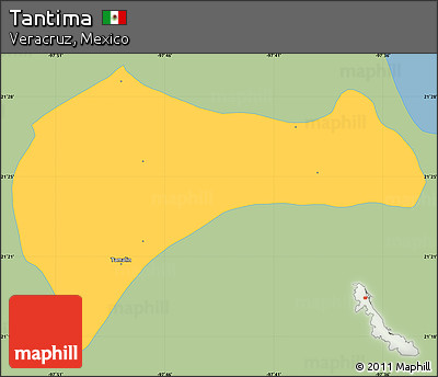 Savanna Style Simple Map of Tantima, single color outside