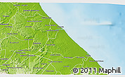 Physical 3D Map of Tecolutla