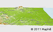 Physical Panoramic Map of Temapache