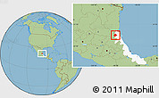 Savanna Style Location Map of Tempoal, highlighted parent region