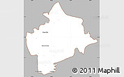 Gray Simple Map of Tempoal, cropped outside