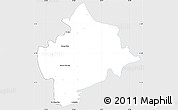 Silver Style Simple Map of Tempoal, single color outside
