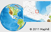 Physical Location Map of Tenochtitlan, highlighted country