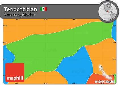Political Simple Map of Tenochtitlan