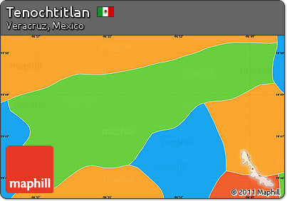 Political Simple Map of Tenochtitlan