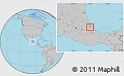 Gray Location Map of Teocelo