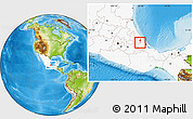Physical Location Map of Teocelo, highlighted country