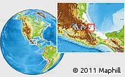 Physical Location Map of Teocelo, highlighted parent region