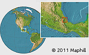 Satellite Location Map of Teocelo