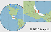 Savanna Style Location Map of Teocelo, highlighted parent region