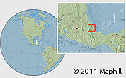 Savanna Style Location Map of Teocelo, hill shading