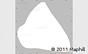 Gray Simple Map of Teocelo, cropped outside