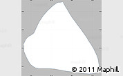 Gray Simple Map of Teocelo, single color outside