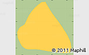 Savanna Style Simple Map of Teocelo, single color outside