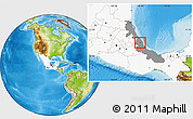 Physical Location Map of Tepetlan, highlighted country, highlighted parent region