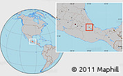 Gray Location Map of Tequila