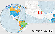 Political Location Map of Tequila, highlighted country