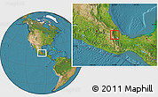 Satellite Location Map of Tequila