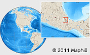 Shaded Relief Location Map of Tequila