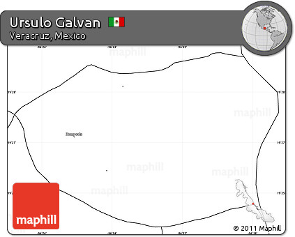 Blank Simple Map of Ursulo Galvan