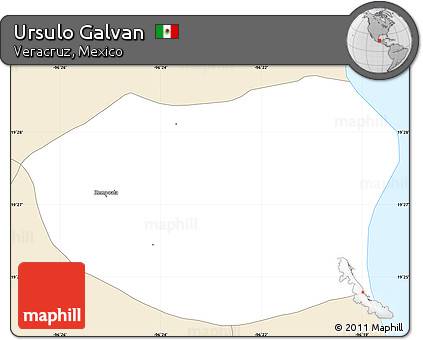 Classic Style Simple Map of Ursulo Galvan