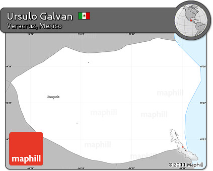 Gray Simple Map of Ursulo Galvan