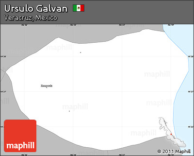 Gray Simple Map of Ursulo Galvan