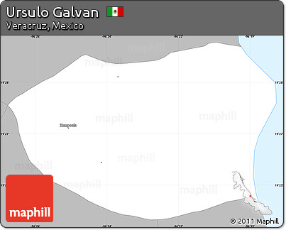 Gray Simple Map of Ursulo Galvan
