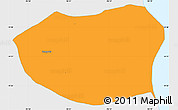 Political Simple Map of Ursulo Galvan, single color outside