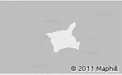 Gray 3D Map of Abala, single color outside