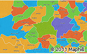 Physical 3D Map of Abala, political outside