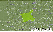 Physical 3D Map of Abala, semi-desaturated