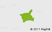 Physical 3D Map of Abala, single color outside