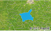 Political 3D Map of Abala, satellite outside