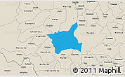 Political 3D Map of Abala, shaded relief outside
