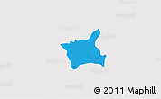 Political 3D Map of Abala, single color outside