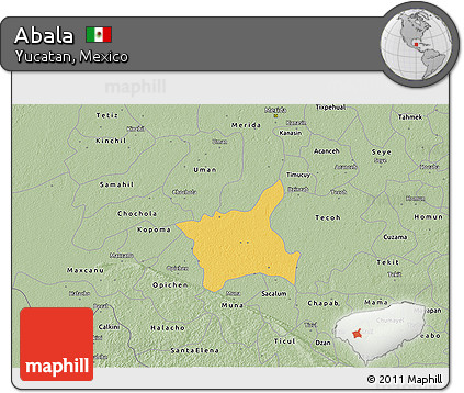 Savanna Style 3D Map of Abala