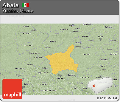 Savanna Style 3D Map of Abala