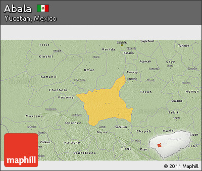 Savanna Style 3D Map of Abala