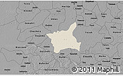Shaded Relief 3D Map of Abala, darken, desaturated