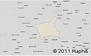 Shaded Relief 3D Map of Abala, desaturated