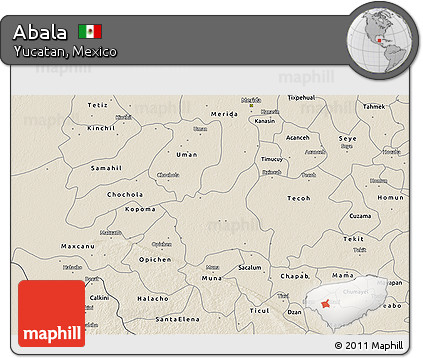 Shaded Relief 3D Map of Abala