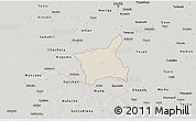 Shaded Relief 3D Map of Abala, semi-desaturated