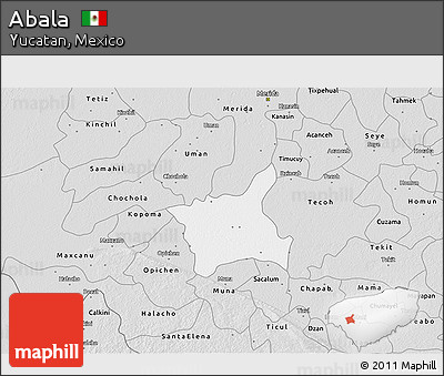 Silver Style 3D Map of Abala