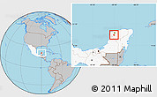 Gray Location Map of Abala, highlighted country