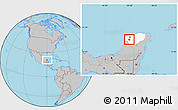 Gray Location Map of Abala, highlighted parent region